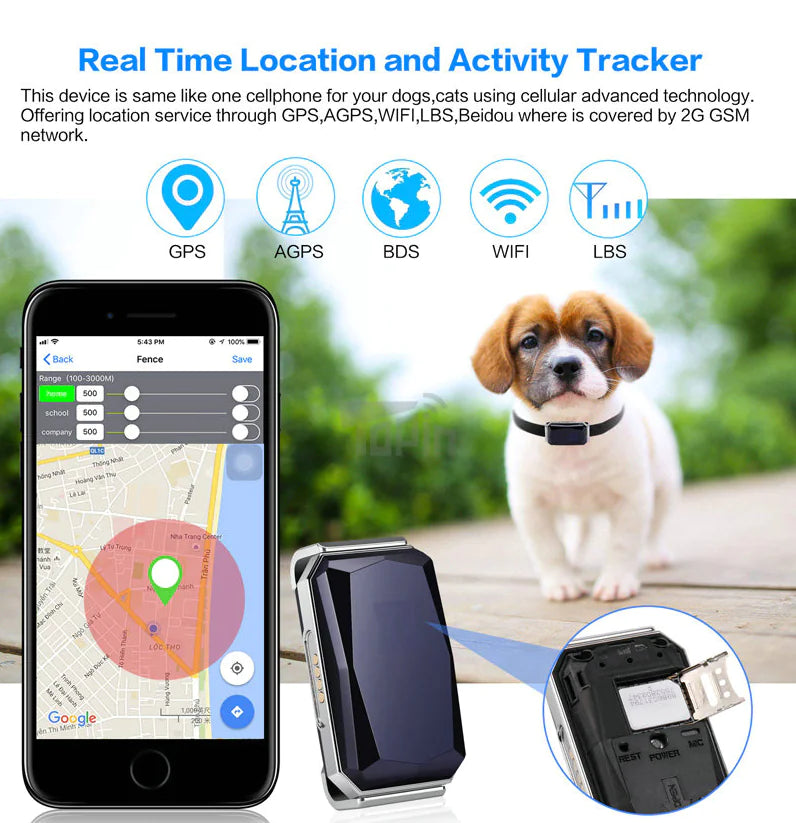 GPS Pet Locator for Small to Large Dogs and Cats