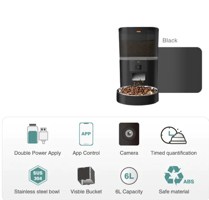 Automatic pet feeder with inbuilt smart camera